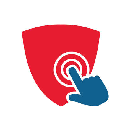Illustration Vector Graphic of Click Shield. Perfect to use for Technology Companyのイラスト素材