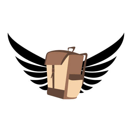 Illustration Vector Graphic of Wing Backpack  . Perfect to use for Technology Companyのイラスト素材