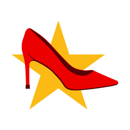 Illustration Vector Graphic of Star High Heels Logo. Perfect to use for Fashion Companyのイラスト素材