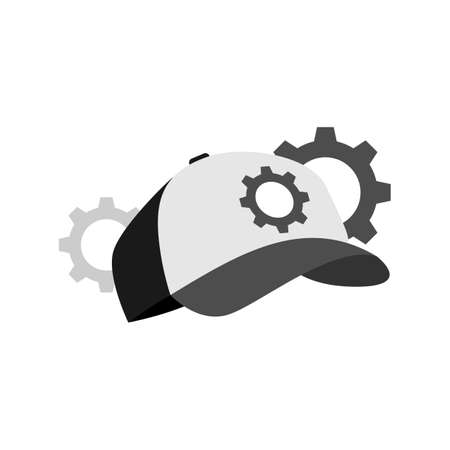Illustration Vector Graphic of Engineering Hat Logo. Perfect to use for Technology Companyのイラスト素材