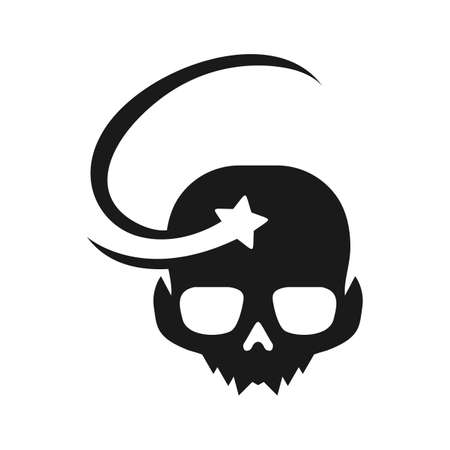 Illustration Vector Graphic of Skull Star Logo. Perfect to use for Technology Companyのイラスト素材