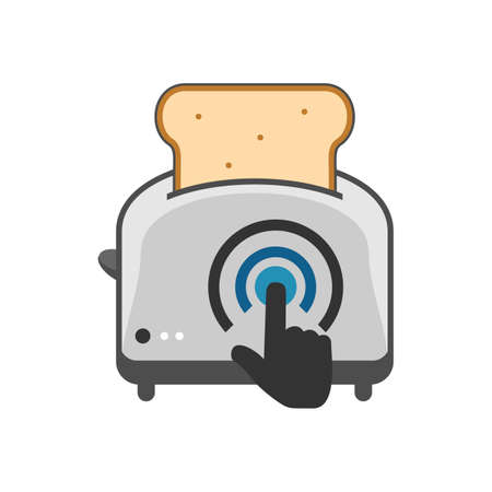 Illustration Vector Graphic of Toaster Logo. Perfect to use for Technology Companyのイラスト素材