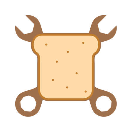 Illustration Vector Graphic of Bread Logo. Perfect to use for Technology Companyのイラスト素材