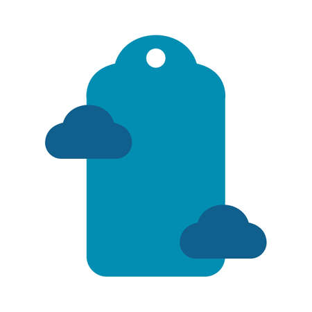 Illustration Vector Graphic of Cloud Price Tag Logo. Perfect to use for Technology Companyのイラスト素材
