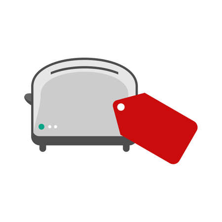 Illustration Vector Graphic of Toaster Price Tag Logo. Perfect to use for Technology Companyのイラスト素材