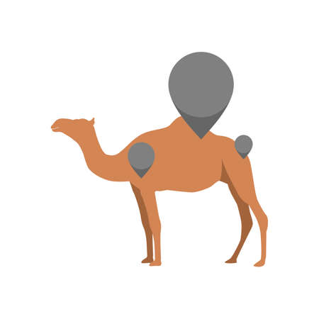 Illustration Vector Graphic of Camel Point Logo. Perfect to use for Technology Companyのイラスト素材