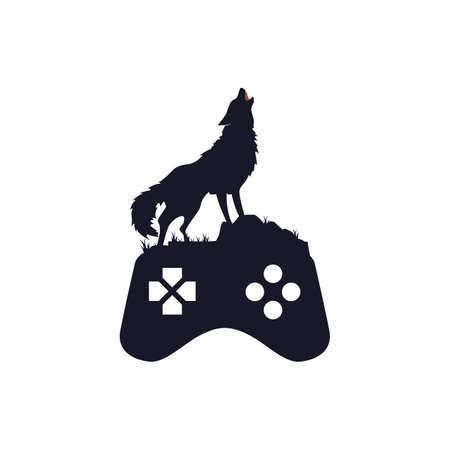Illustration Vector Graphic of Gaming Wolf Logo. Perfect to use for Technology Companyのイラスト素材