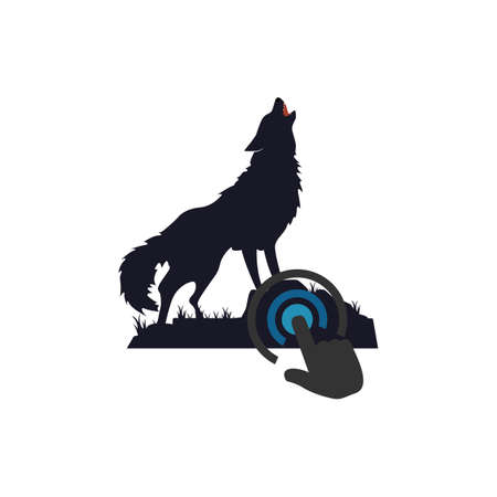 Illustration Vector Graphic of Wolf Logo. Perfect to use for Technology Companyのイラスト素材