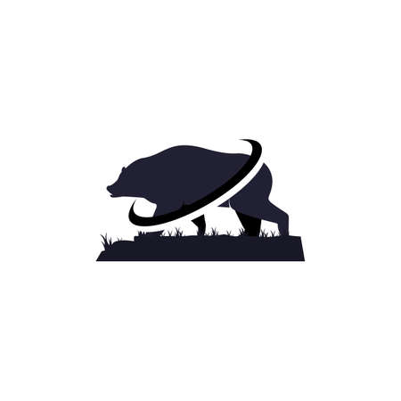 Illustration Vector Graphic of Grizzly Bear Logo. Perfect to use for Technology Companyのイラスト素材