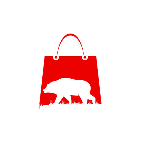 Illustration Vector Graphic of Grizzly Bear Store Logo. Perfect to use for Technology Companyのイラスト素材