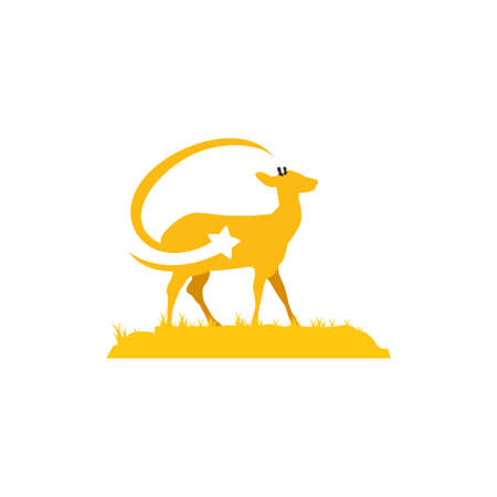 Illustration Vector Graphic of Star Deer Logo. Perfect to use for Technology Companyのイラスト素材