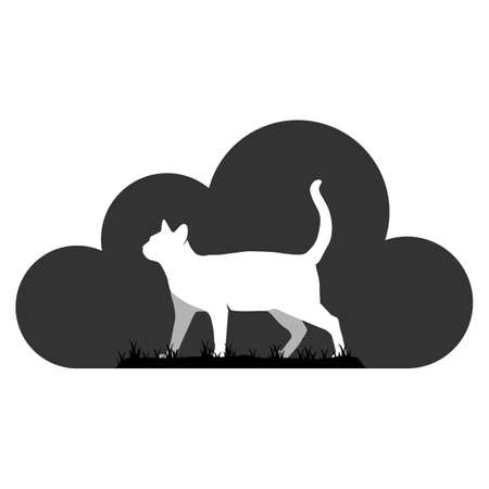 Illustration Vector Graphic of Cloud Cat Logo. Perfect to use for Technology Companyのイラスト素材
