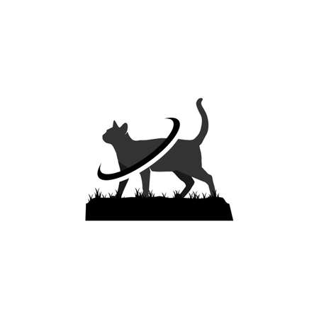 Illustration Vector Graphic of Cat Logo. Perfect to use for Technology Companyのイラスト素材