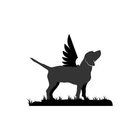 Illustration Vector Graphic of Beagle Dog Wing Logo. Perfect to use for Technology Companyのイラスト素材