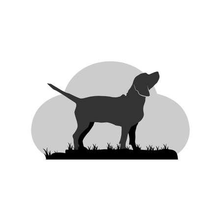 Illustration Vector Graphic of Beagle Dog Cloud Logo. Perfect to use for Technology Companyのイラスト素材