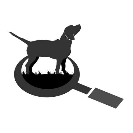 Illustration Vector Graphic of Beagle Dog Search Logo. Perfect to use for Technology Companyのイラスト素材