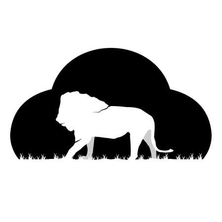 Illustration Vector Graphic of Lion Cloud Logo. Perfect to use for Technology Companyのイラスト素材