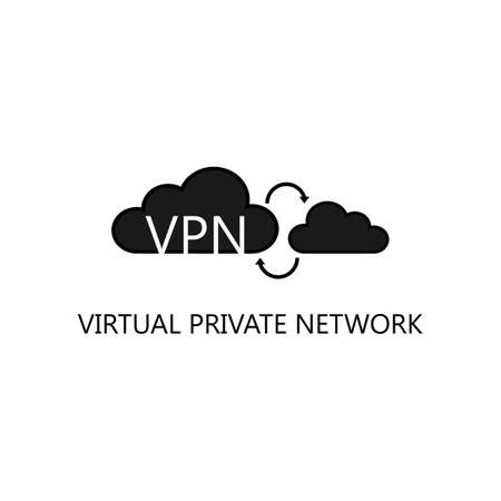 VPN icon. Trendy flat vector VPN icon on white background, vector illustration can be use for web and mobileのイラスト素材