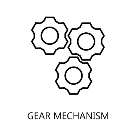 Gear Mechanism icon. Trendy flat vector Gear Mechanism icon on white background, vector illustration can be use for web and mobileのイラスト素材
