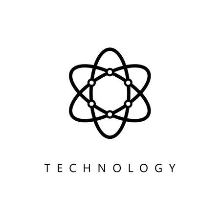 Illustration Vector Graphic of Oval Technology Logo. Perfect to use for Technology Companyのイラスト素材