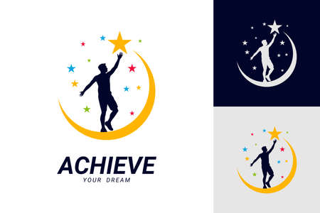 Illustration Vector Graphic of Achieve Your Dream Logo. Perfect to use for Education Companyのイラスト素材