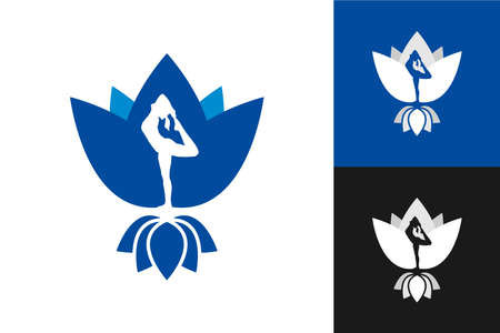 Illustration Vector Graphic of Lotus Yoga Logo. Perfect to use for Yoga Studio Wallpaperのイラスト素材