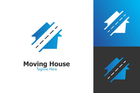 Illustration Vector Graphic of Moving House Logo. Perfect to use for Technology Companyのイラスト素材