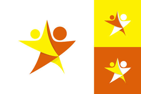 Illustration Vector Graphic of Star People Logo. Perfect to use for Technology Companyのイラスト素材