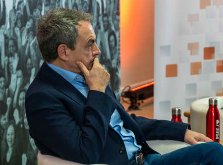 MADRID, SPAIN, FEBRUARY 21th 2022- JosÃ© Luis RodrÃ­guez Zapatero, Former Prime Minister of Spain, during an eventのeditorial素材