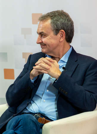 MADRID, SPAIN, FEBRUARY 21th 2022- JosÃ© Luis RodrÃ­guez Zapatero, Former Prime Minister of Spain, during an eventのeditorial素材