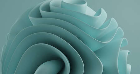 Soft wavy shapes. Trendy modern abstract background. 3d rendering illustration