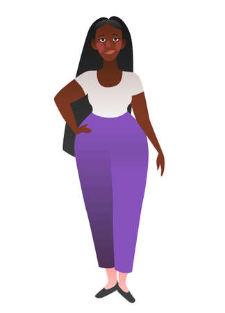 Girl with long hair. Colored vector illustration.のイラスト素材