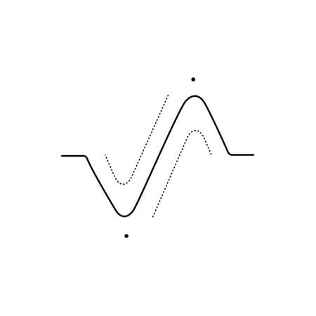 Medical technology futuristic icons. Cardiogram symbol. Simple vector illustrationのイラスト素材