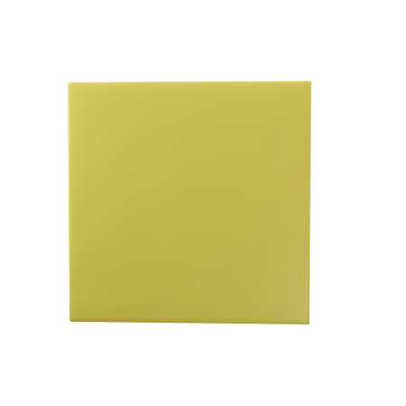 3d square sheet of yellow paper for notes icon. Blank perfect templates of a price tags. Empty mock up for memos. Vector white sheet of paper isolated on white backgroundのイラスト素材