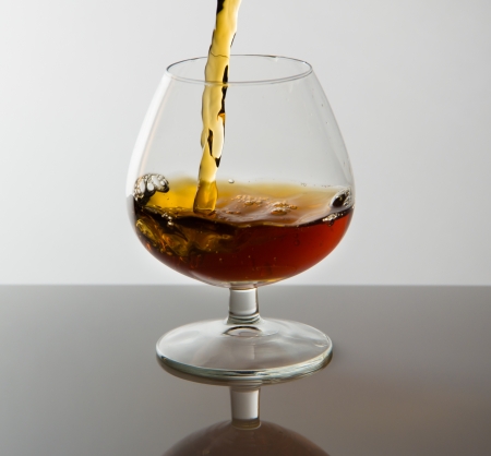 Cognac poured into glass