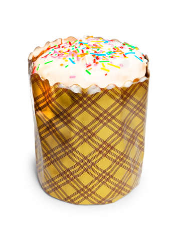 Small Easter cake isolated on white background