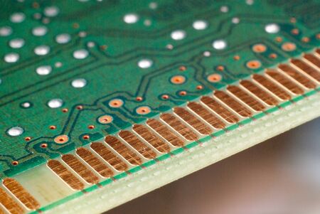 Edge of the printed-circuit-board of the electronic device