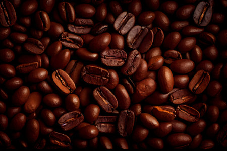 Coffee beans background. Coffee beans texture. Coffee beans backgroundの素材