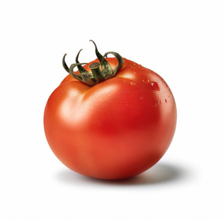 Tomato isolated on white background perfect still life shotの素材