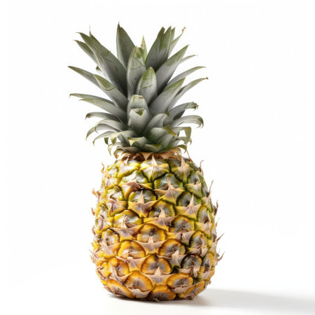 Pineapple isolated on white background perfect still life shot and shadow.の素材