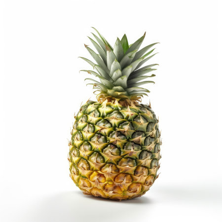 Pineapple isolated on white background perfect still life shot full depth of fieldの素材