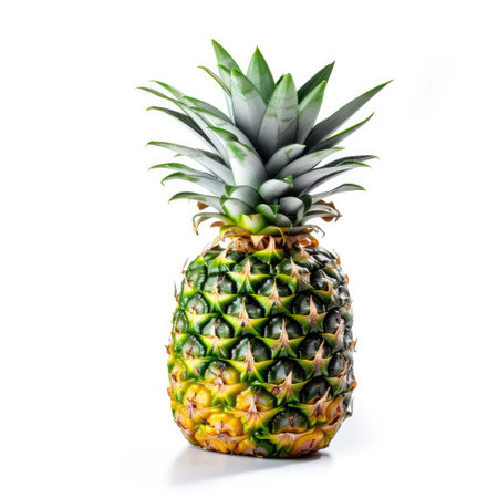 Pineapple isolated on white background. perfect still life shotの素材