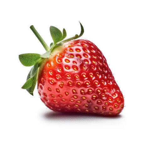 Strawberry isolated on white background. product packaging designの素材