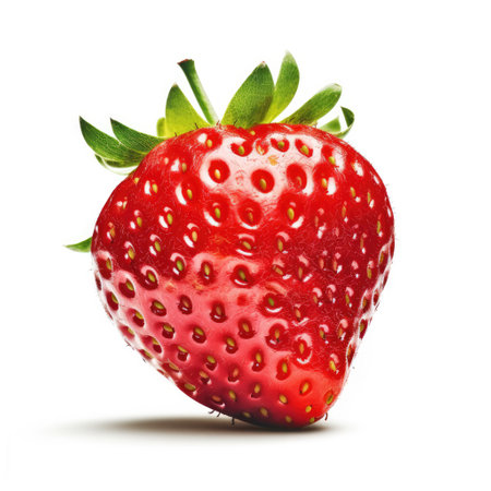 perfect Strawberry isolated on white background.の素材