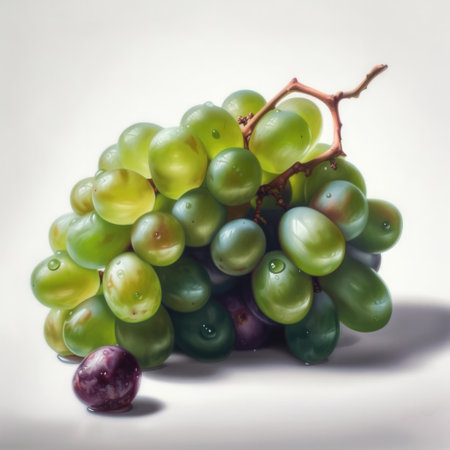 bunch of grapes isolated on a white background. close-up.の素材