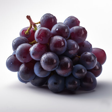 Bunch of grapes on white background.の素材