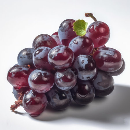 Grapes on a white background.の素材
