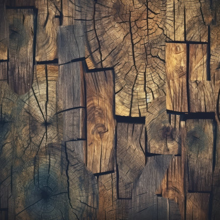 Wooden texture with natural patterns. Abstract background and texture for design. cracked woodの素材