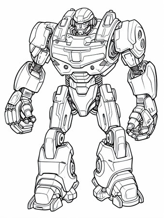 Sketch of a robot. Vector illustration of a robot.の素材