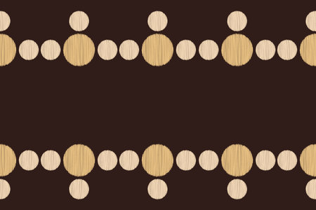 Ethnic Ikat fabric pattern geometric style.African Ikat embroidery brown Ethnic oriental pattern brown background. Abstract,vector,illustration.Texture,wallpaper,frame,decoration.のイラスト素材